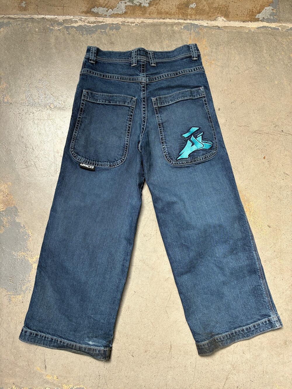 JNCO 1101 LA Cannon Wide Leg Jeans Dark Stone 34